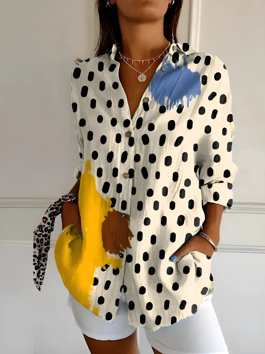 Blomstrende Bølgebluse